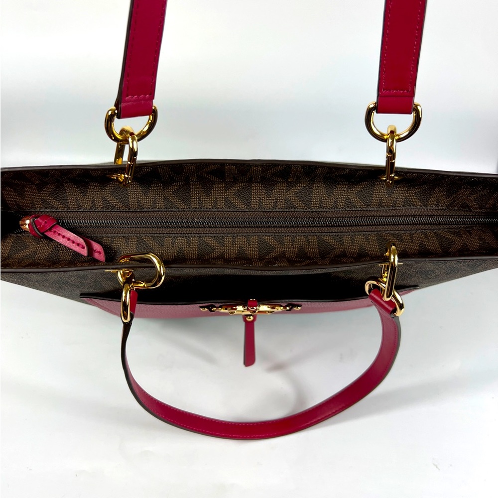 Michael Kors Large Signature Logo Tote Shoulder Bag NWT - Picture 5 of 14